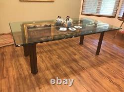Mahogany and Glass Chippendale Inspired Table
