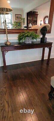 Maitland Smith Chippendale Chinoiserie Console Table