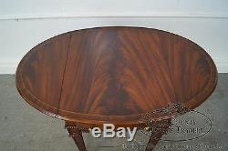 Maitland Smith Flame Mahogany Chippendale Style Pembroke Table