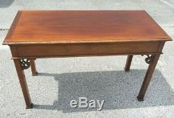 Mid-century Chinese Chippendale style writing desk console table Baker Furniture