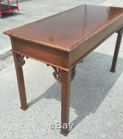 Mid-century Chinese Chippendale style writing desk console table Baker Furniture