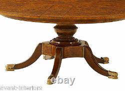 NEW Princess Diane's Expandable Round Mahogany Dining Table Famous Maker