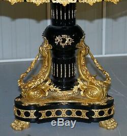 Napoleon III Louis XVI Style Gilt Bronze & Porcelain Plaque Sevres Centre Table