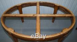 Oval Solid Birch Swedish Biedermeier Dining Table For Restoration Refinishing