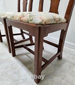 PAIR WRIGHT TABLE COMPANY Chippendale Dining Room Side Chairs Solid Cherry A