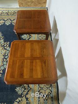Pa House End Tables Pair Cherry Chippendale