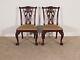 Pair #1 Ethan Allen Chippendale Mahogany Ball & Claw Dining Side Chairs