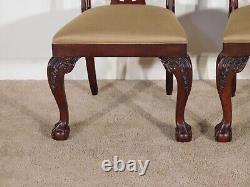 Pair #1 Ethan Allen Chippendale Mahogany Ball & Claw Dining Side Chairs