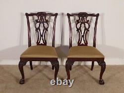 Pair #1 Ethan Allen Chippendale Mahogany Ball & Claw Dining Side Chairs