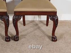 Pair #1 Ethan Allen Chippendale Mahogany Ball & Claw Dining Side Chairs