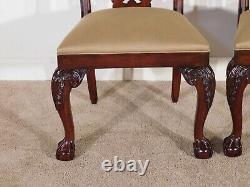 Pair #1 Ethan Allen Chippendale Mahogany Ball & Claw Dining Side Chairs