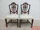 Pair Antique Mahogany Chippendale Shield Back Dining Room Side Chairs A