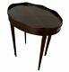 Pair Barbara Barry For Baker Furniture Oval Gallery Edge Side Tables