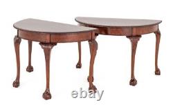 Pair Chippendale Console Tables Ball and Claw