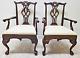 Pair Henredon Rittenhouse Square Chippendale Dining Room Armchairs Mahogany