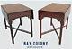 Pair Of Antique Chippendale Style Mahogany Pembroke Tables With Pierced Carvings