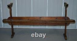 Pair Of Circa 1800 French Provincial Fruitwood 2 Meter Refectory Table Benches