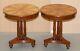 Pair Of E. G Hudson Regency Drum Style Side End Wine Lamp Tables Inc Four Drawers