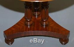 Pair Of E. G Hudson Regency Drum Style Side End Wine Lamp Tables Inc Four Drawers