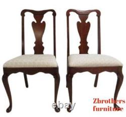 Pair Pennsylvania House Solid Cherry Chippendale Dining Room Side Desk Chairs C