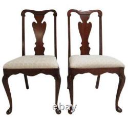 Pair Pennsylvania House Solid Cherry Chippendale Dining Room Side Desk Chairs C