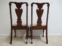 Pair Pennsylvania House Solid Cherry Chippendale Dining Room Side Desk Chairs C