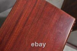 Pair Vtg Chinese Chippendale Flame Mahogany 2 Drawer Nightstands Bedside Tables