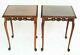 Pair Of Chippendale Carved Mahogany Side Occasional Tables 6302