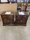 Pair Of Henkel Harris 114 29 Mahogany Night Stands, Chippendale Style