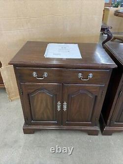 Pair of Henkel Harris 114 29 Mahogany Night Stands, Chippendale Style