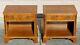 Pair Of Vintage Burl Wood Chippendale Nightstands By Baker Furniture, 1970s