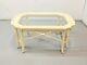 Palm Beach Style Faux Bamboo Coffee Table Hollywood Regency Chippendale Vtg