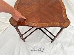 Pennsylvania House Eight Leg Square Table Banded Walnut Chippendale Style