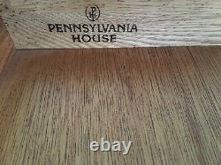 Pennsylvania House Solid Oak Rotational Flip Top Single Drawer Game Table