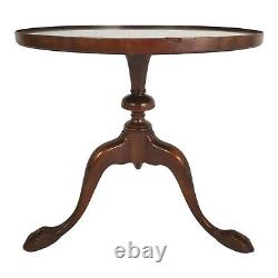 Piecrust Accent Table Chippendale Style Mahogany Ball Claw Vintage Grand Rapids