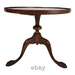 Piecrust Accent Table Chippendale Style Mahogany Ball Claw Vintage Grand Rapids