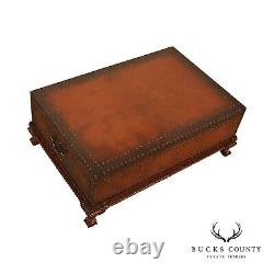 Polo Ralph Lauren Leather Wrapped Two-Drawer Coffee Table