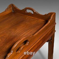 Quality Vintage Tray Table, English, Afternoon Tea, Stand, Chippendale Revival