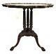 Rare Antique Chippendale Meticulously Hand Carved Mahogany Pie Crust Tea Table