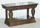 Rare 17th Century Hand Carved Oak Italian Console Serving Table Cherubs Angels