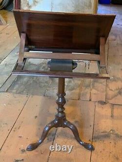 Rare 18th c. Antique Chippendale Adjustable Reading Stand