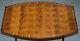 Rare 1930 Oyster Veneered Cross Band Coffee Table Scalloped Edge Walnut Mahogany