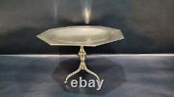 Rare Antique Vintage Sterling Silver Tripod Chippendale Table Style Compote