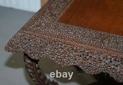 Rare Burmese Circa 1880 Anglo Indian Rosewood Square Centre Occasional Table