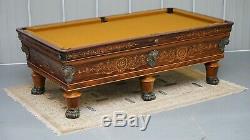 Rare Charles X Circa 1800 Rosewood Marquetry Inlaid Pool Snooker Billiards Table