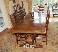 Refectory Table and Ladderback Chair Dining Set