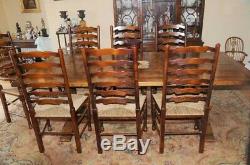 Refectory Table and Ladderback Chair Dining Set