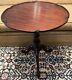 Round Mahogany Scalloped Edge Pie Crust Pedestal Table C1930