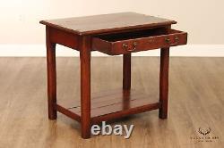 Rustic Chippendale Style One Drawer Two-Tier Work Table