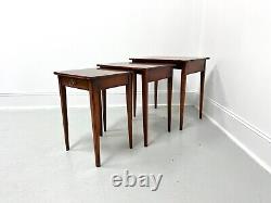 STATTON Centennial Cherry Chippendale Nesting Tables Set of 3